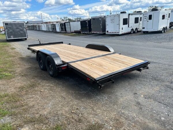 Premier 7 x 18 Wood Deck 7k Open Car Trailer – Slide Out Ramps