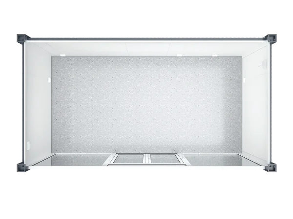 6×3.2m Glass Container, 1 Glass Wall
